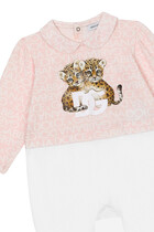 Kids Logo Print Leopard Bodysuit Set
